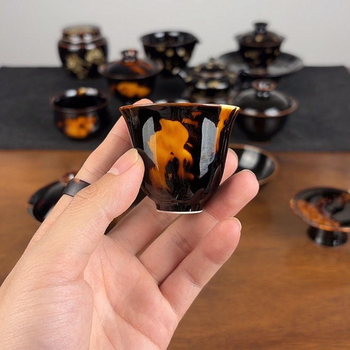 瓷玳瑁釉闻香小客杯