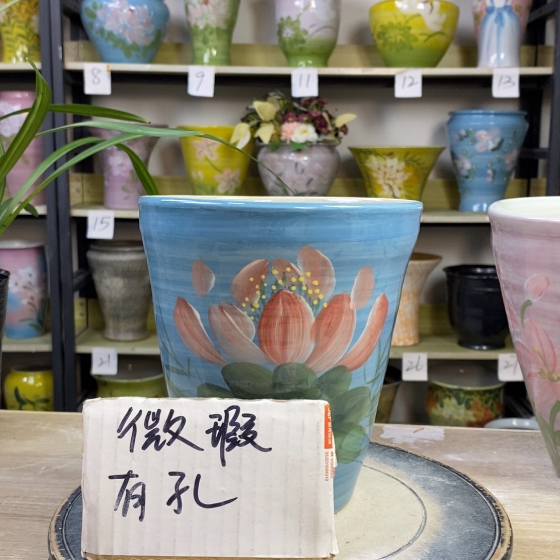 景德镇手工手绘陶瓷花盆