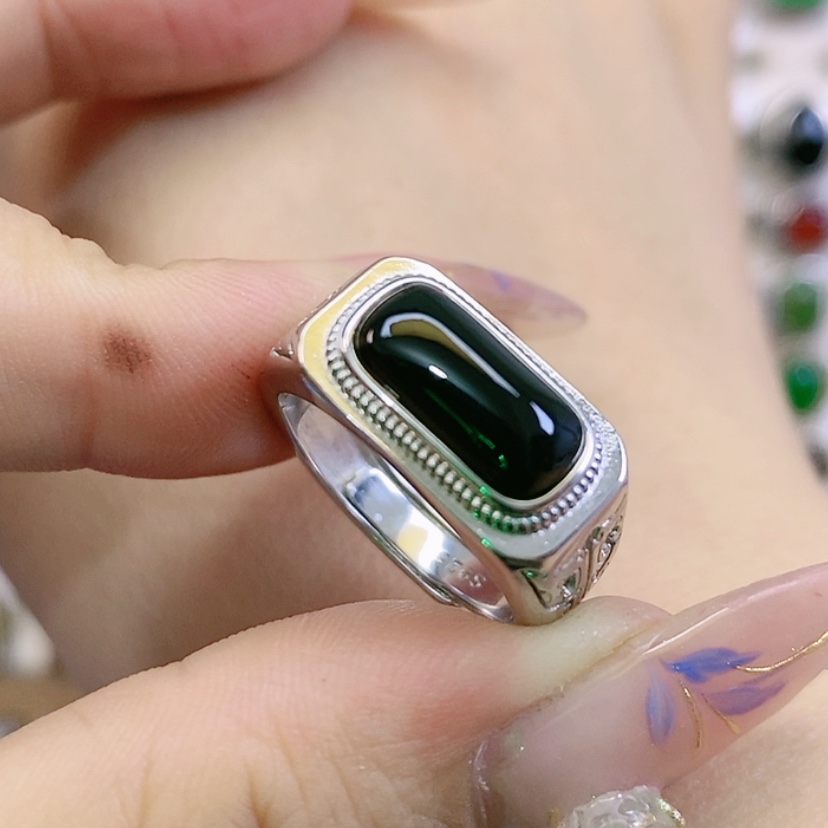 【闪购商品】玛瑙/玉髓戒指银S925镶嵌