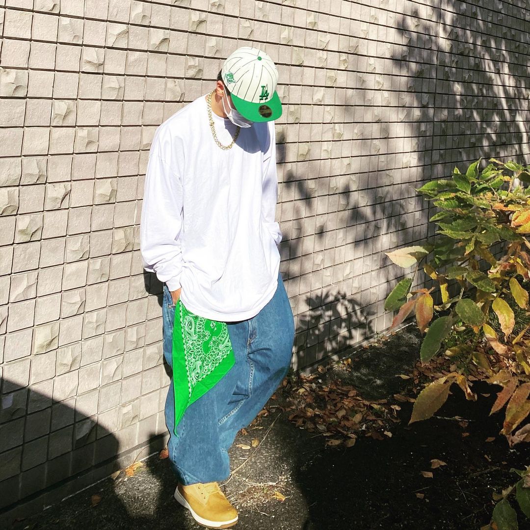 PROCLUB 美式西海岸街头重磅纯色宽松男女长袖圆领T恤嘻哈说唱