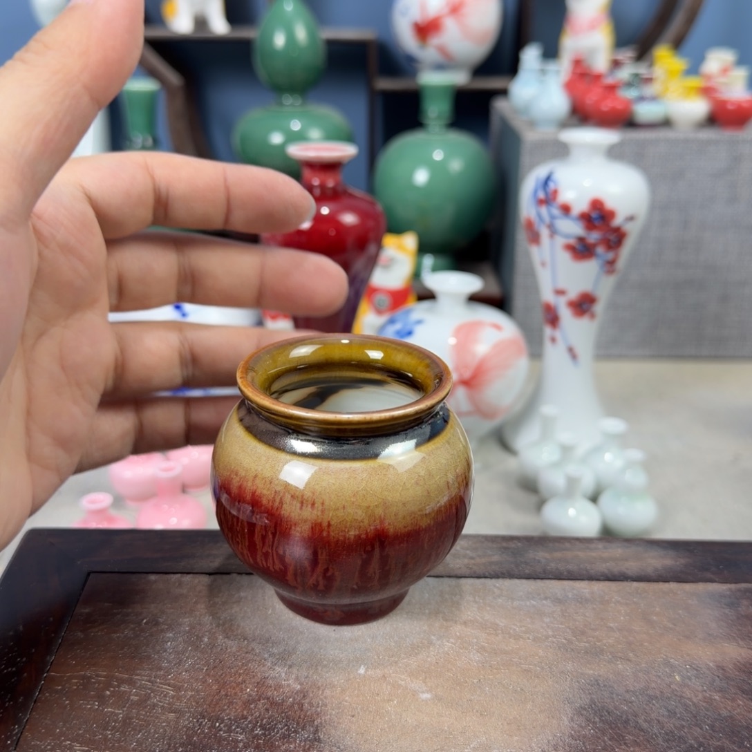 陶瓷手工小花器摆件