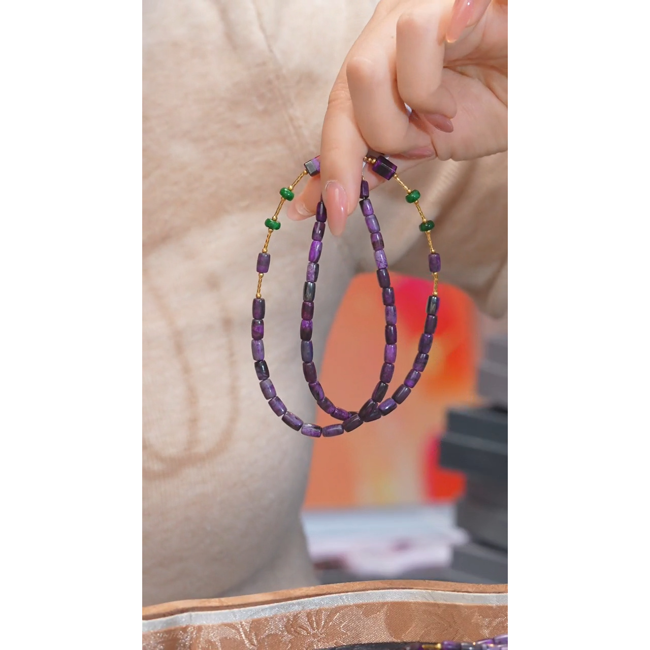 苏纪石（舒俱来）项链18K金镶嵌多样性发@@N4174