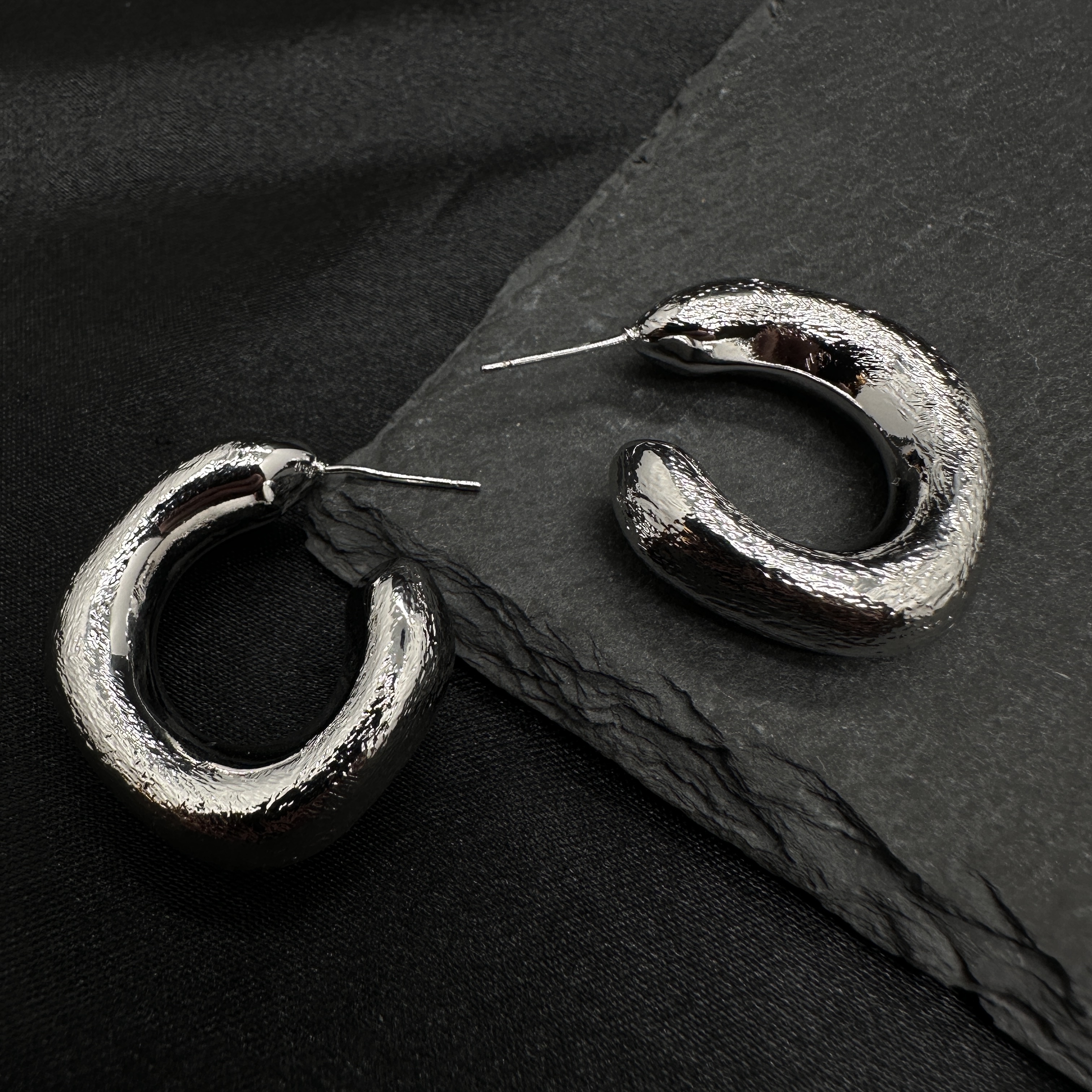 钛钢耳饰 0716 Acc-A01 简约欧美小众个性C型复古耳饰