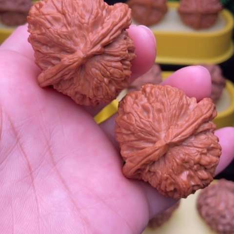 把件文玩核桃白狮子39精修