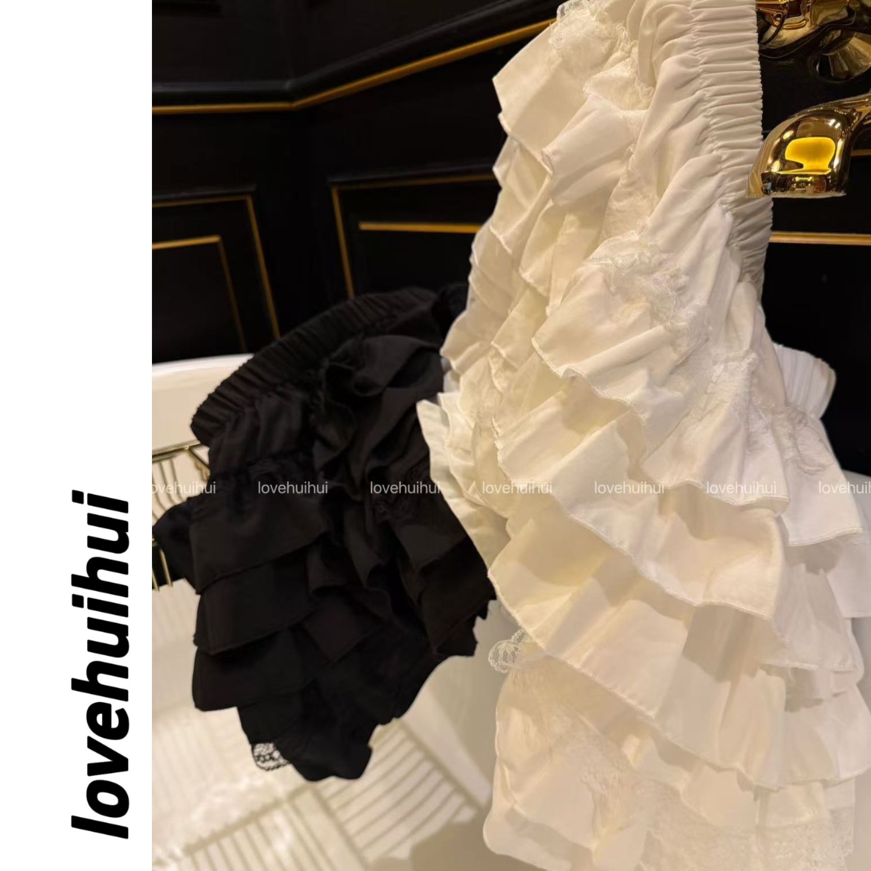 lovehuihui《旋转小天鹅》两色半身裙