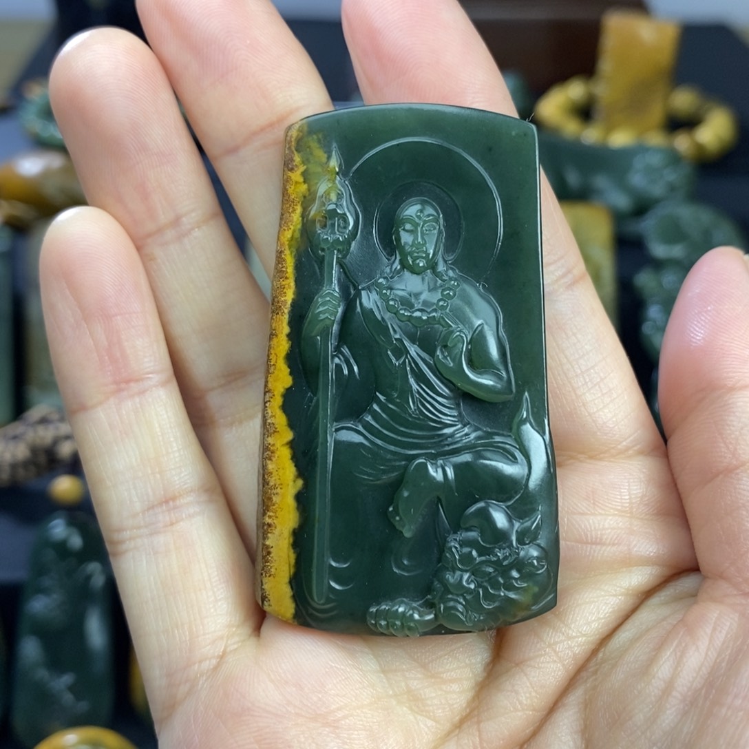 岫岩河磨玉（透闪石质玉）未镶嵌挂件