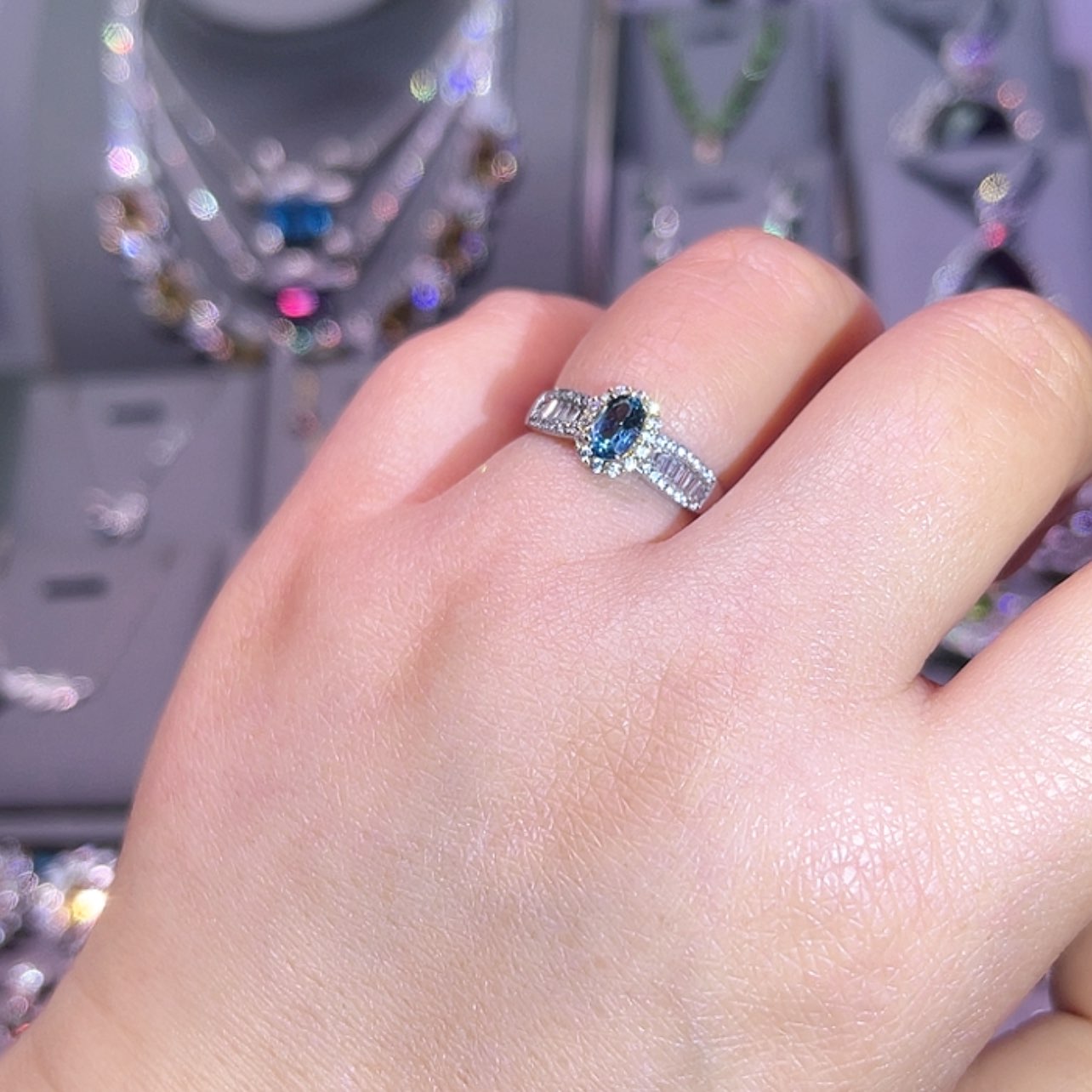 【闪购商品】托帕石戒指银S925镶嵌