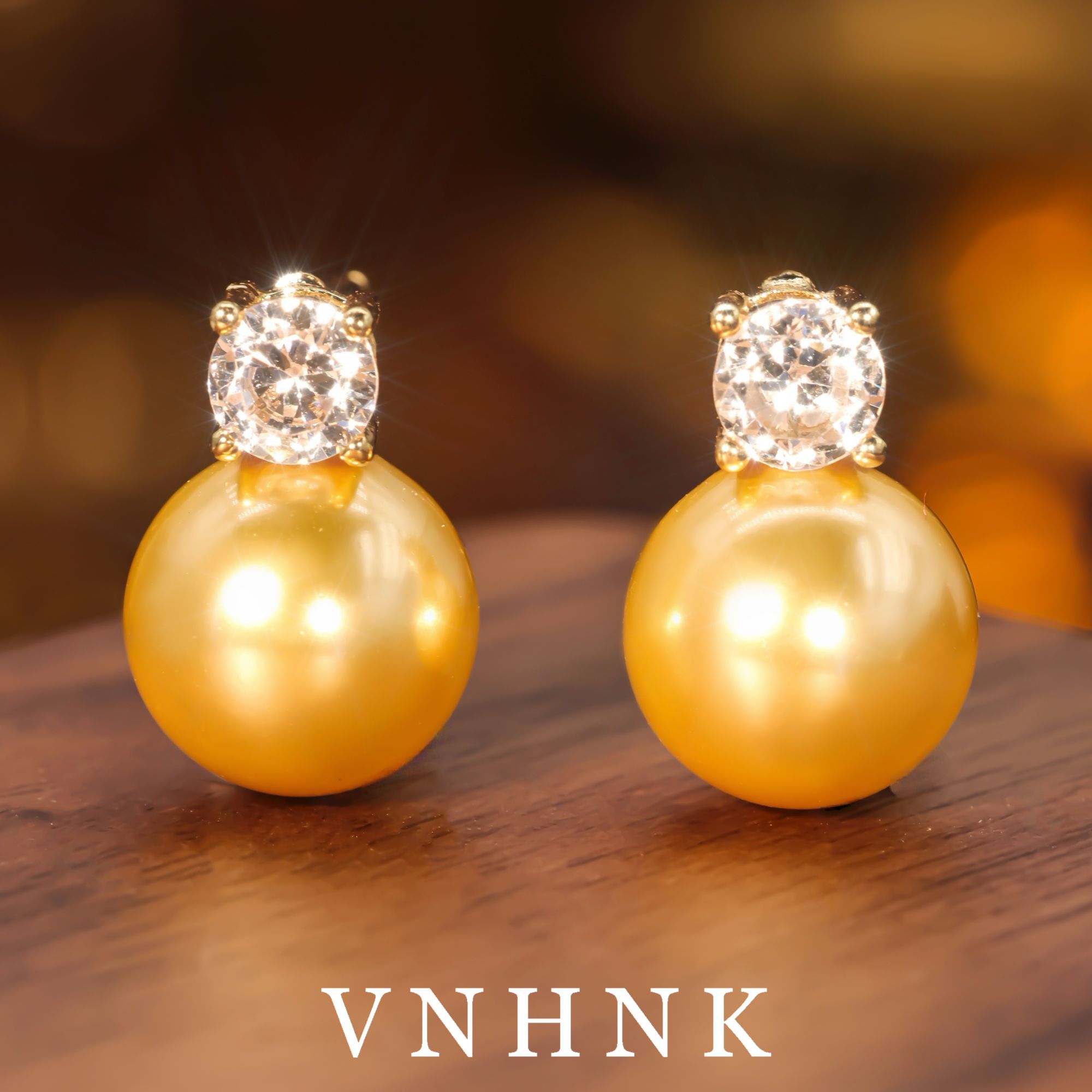 铜合金仿珍珠耳饰 美可儿    M659    金色（10mm)精致耳环预售