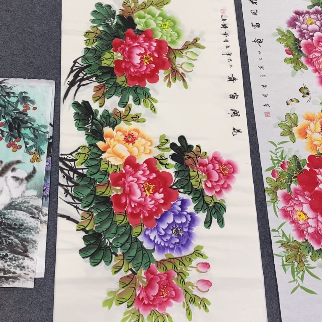 国画尺寸140✖️70四尺手绘画