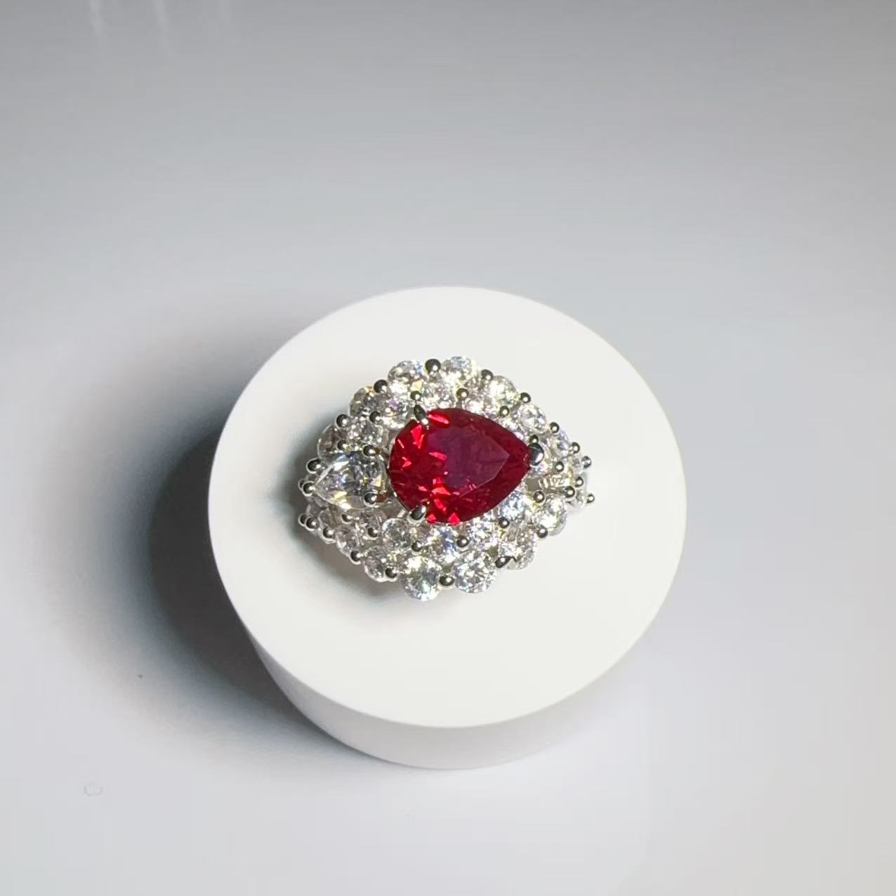 培育红宝石法式宫廷复古设计培育合成红宝石戒指j037