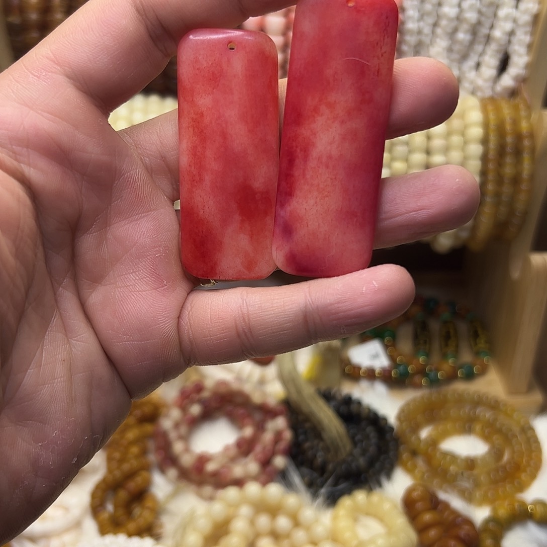 桃核吊坠驼骨血料无事牌