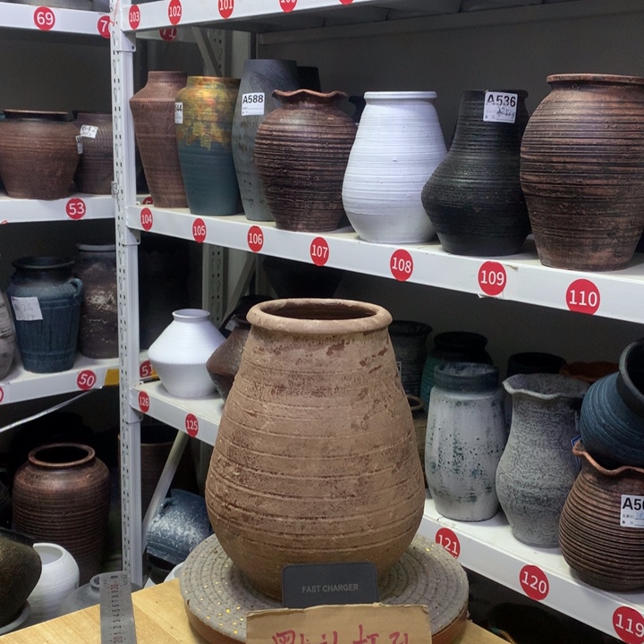 【闪购商品】红陶粗糙盆默认打孔高24口11