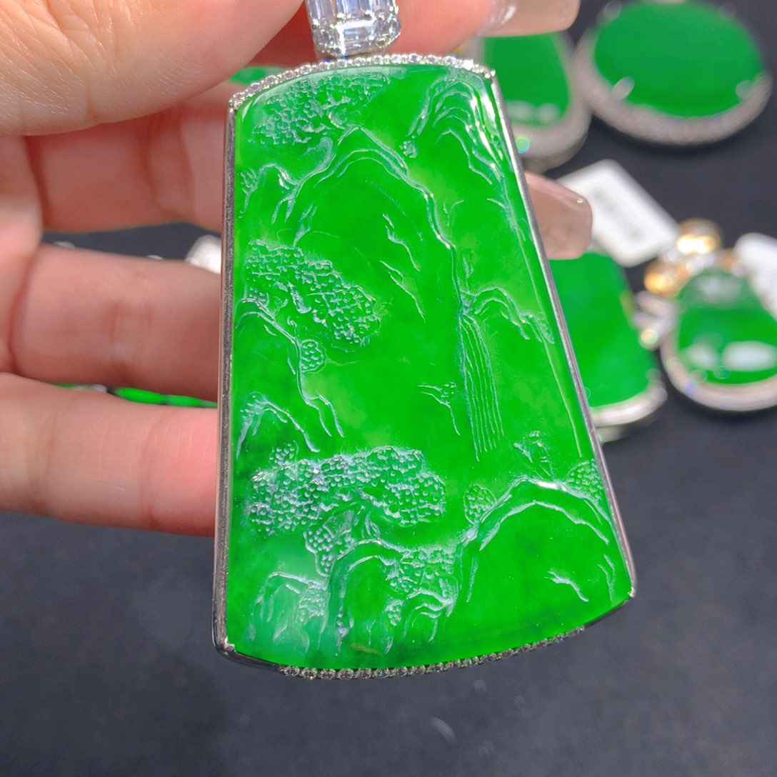 翡翠颈饰银S925镶嵌11111111111