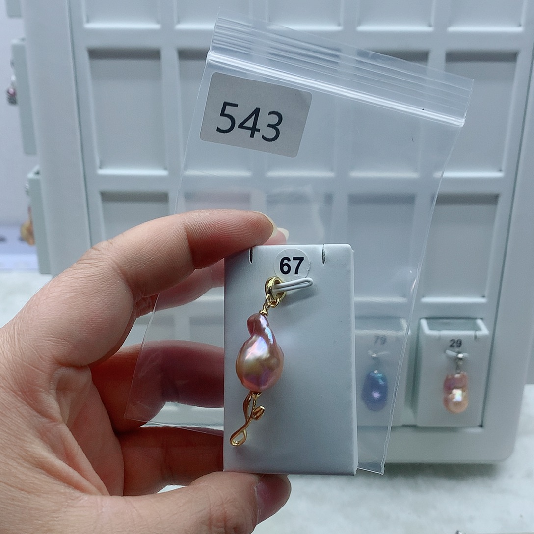 合金吊坠(不含链)淡水珍珠