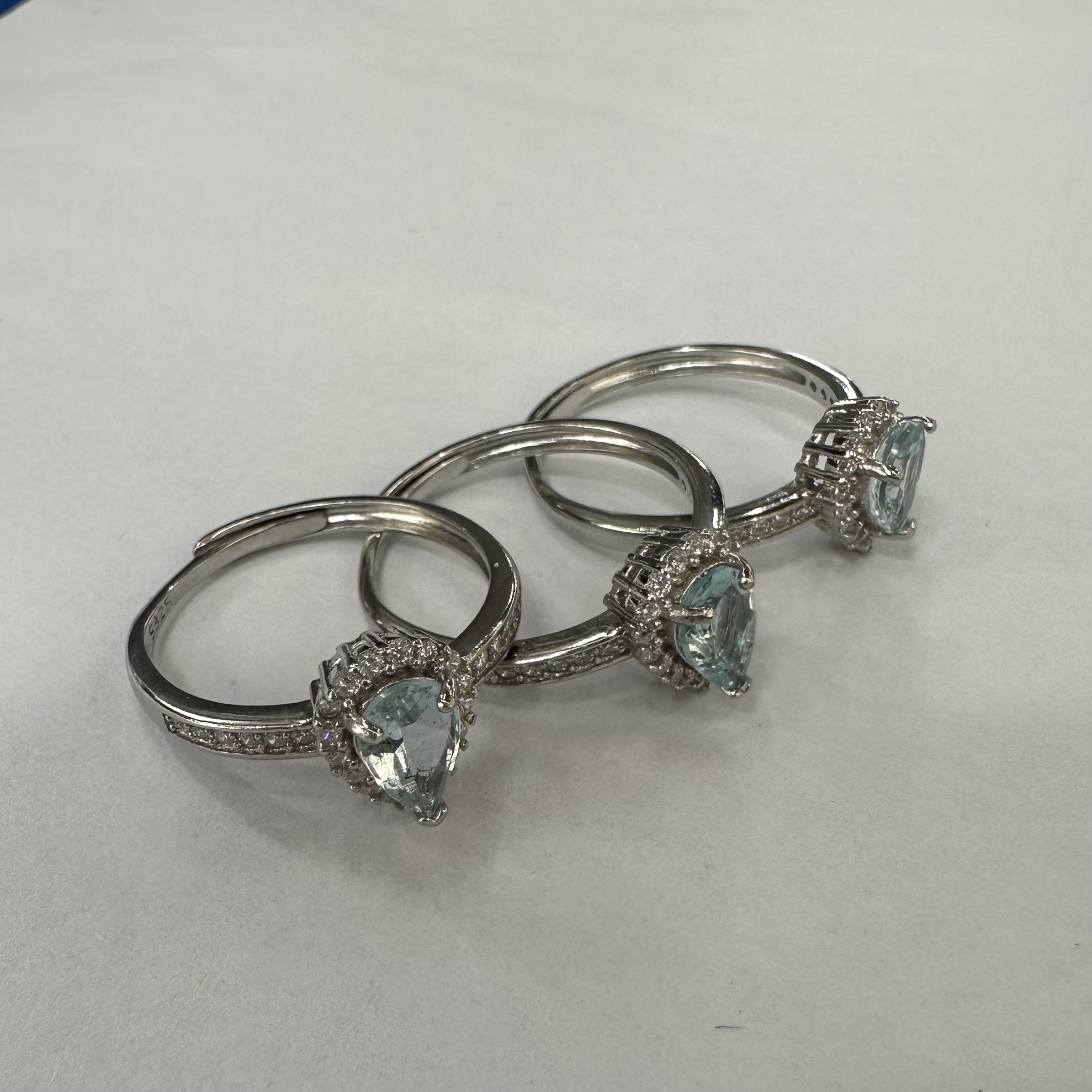 【小宝晶选】s925海蓝宝戒指 多样性发一件 1145XBAX