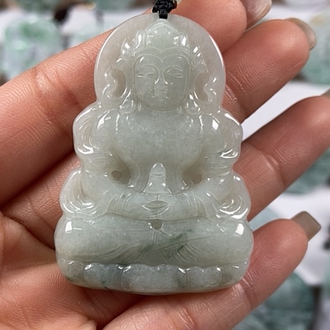 翡翠颈饰未镶嵌观音福利