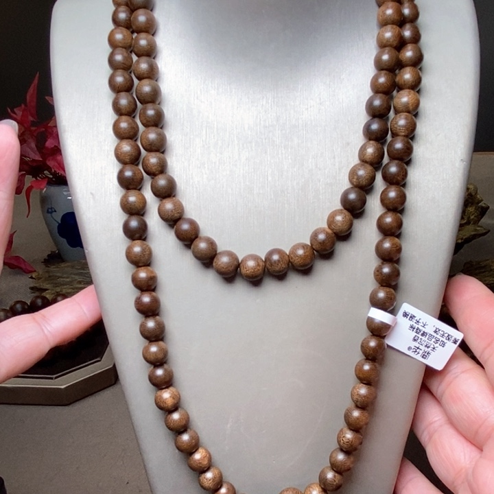 沉香手串越南芽庄白棋楠08×108