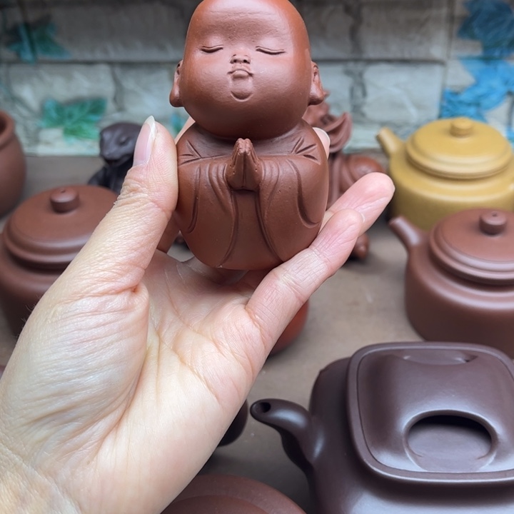 泥塑?****紫砂茶宠摆件