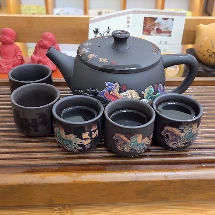茶壶紫砂马到成功400毫升