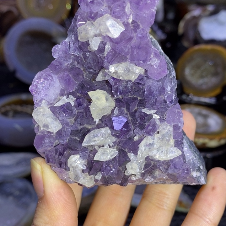 福利价紫晶簇未镶嵌水晶