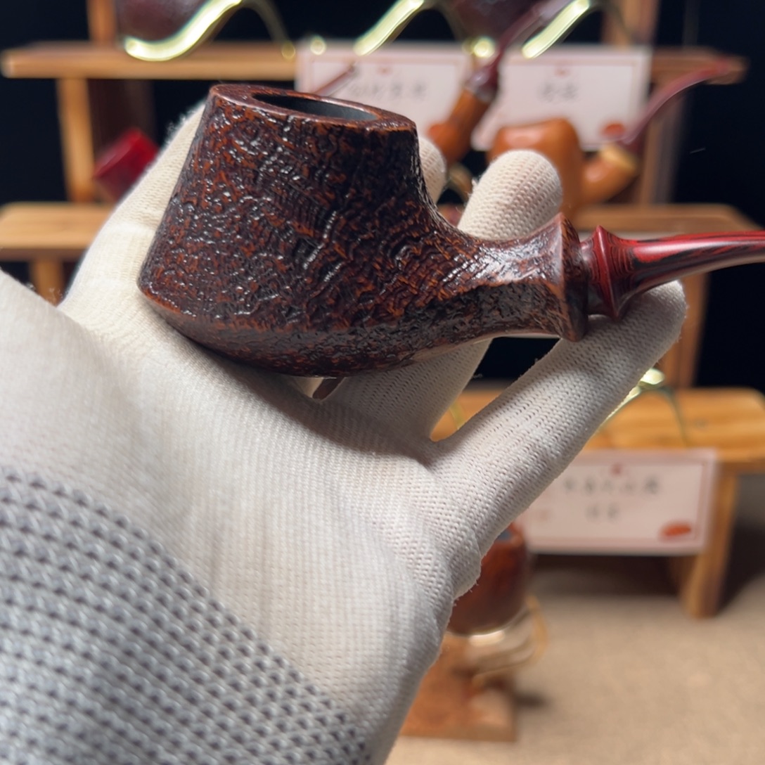 清***人精品手工牛角火山
