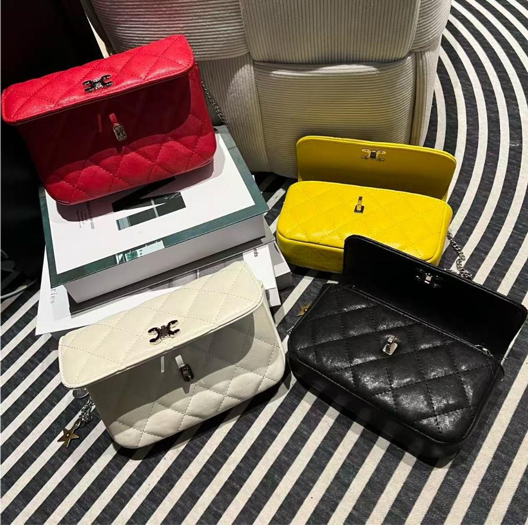 （她她专属）时尚百搭菱格链条小香风轻奢休闲单肩斜挎包