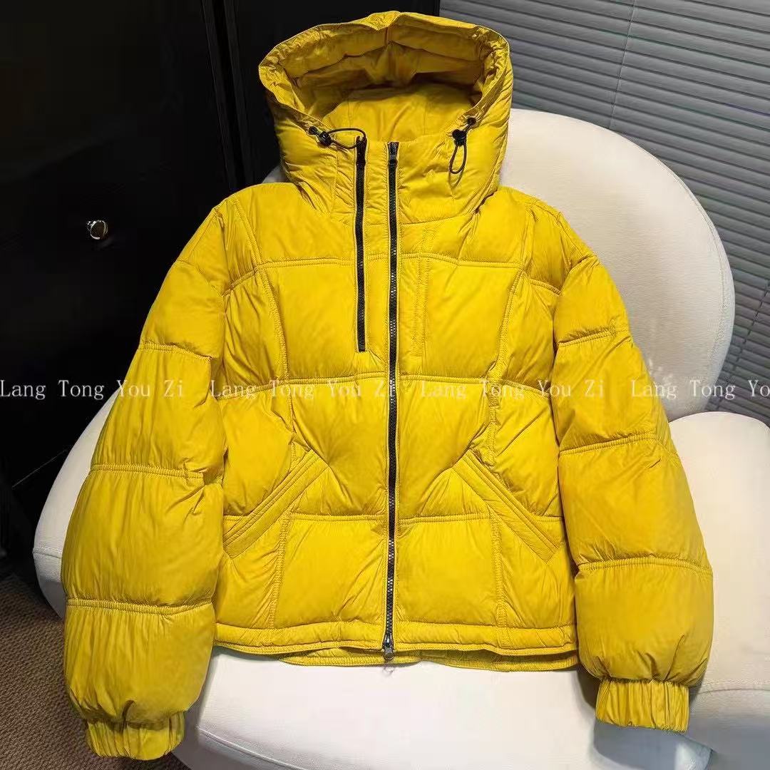 F33白鸭绒加厚保暖连帽短款宽松时尚小个子冬季（衣长62左右）