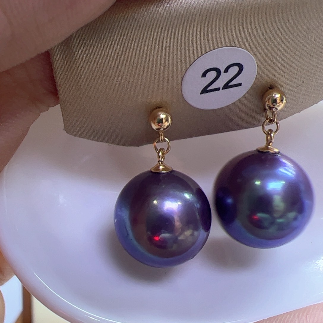 淡水珍珠耳饰银S925镶嵌