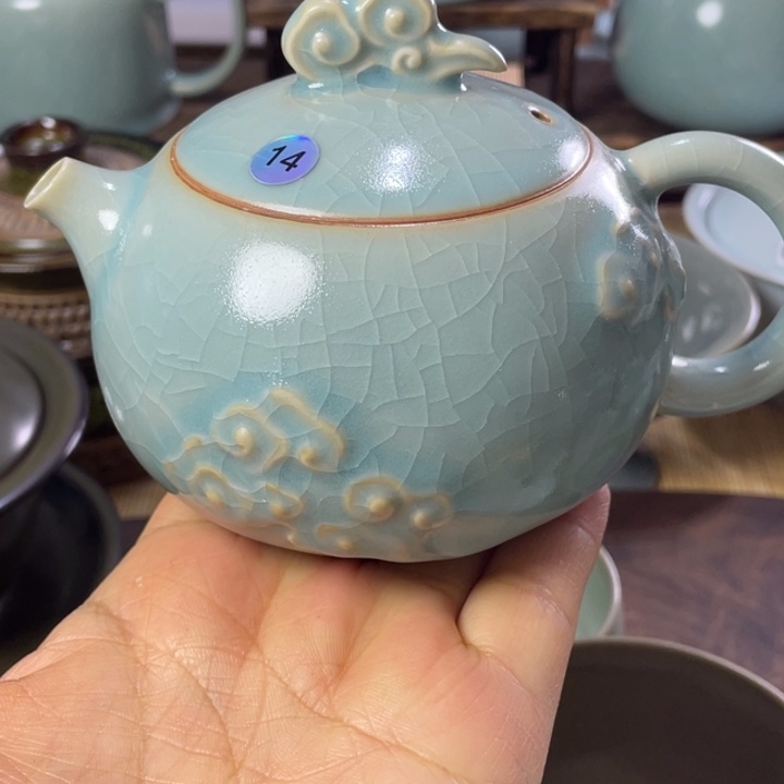 流*汝州原矿釉祥云手工西施