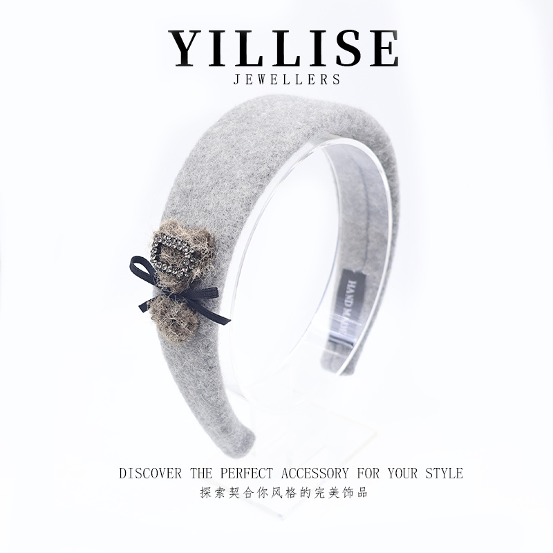 YILLISE 赫本王妃 [蒲公英]发箍 韩国新款冬季发箍韩系遮碎发 YL1