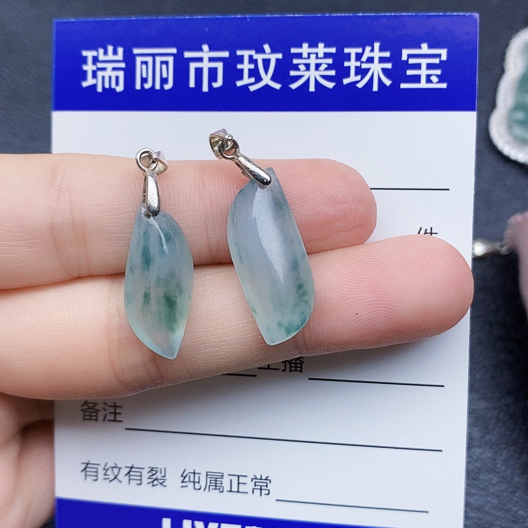 翡翠戒指银S925镶嵌鱼*111111