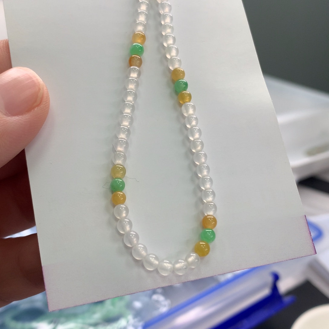 未镶嵌手链翡翠翡翠散珠多样性发一