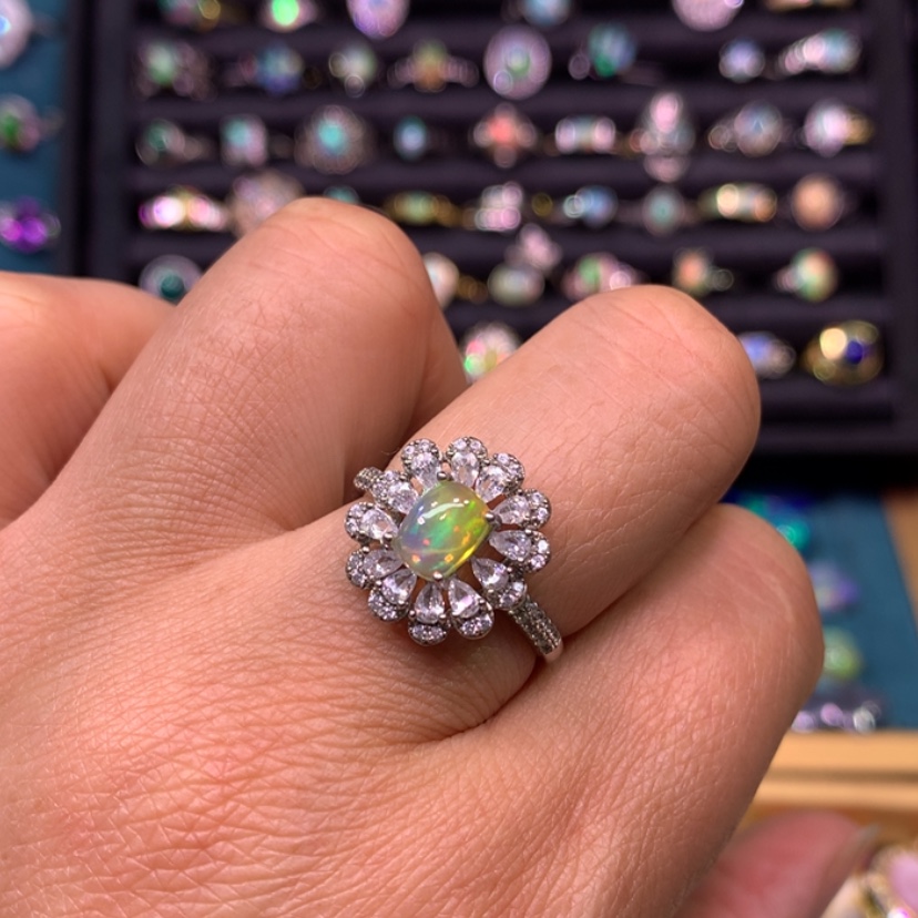 【闪购商品】欧泊戒指款式银S925镶嵌