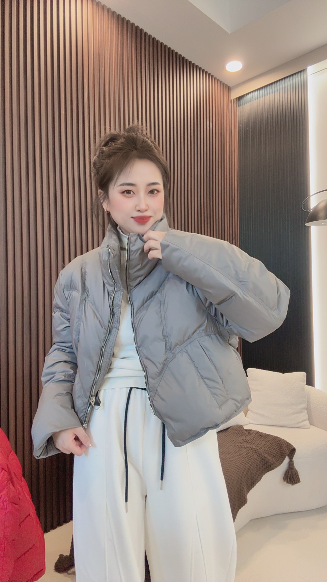 7733冬季新款立领欧货洋气短款棉服