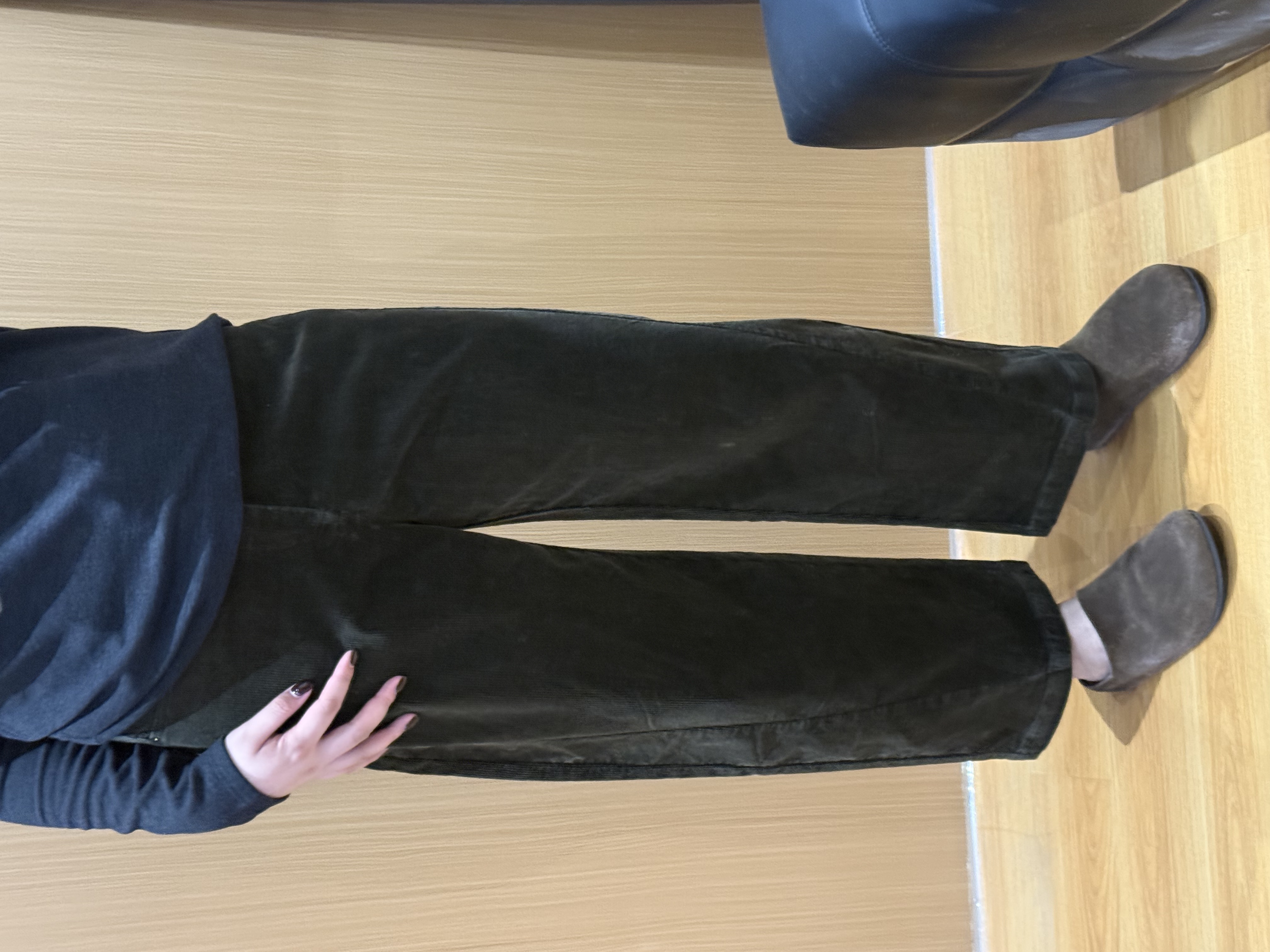 TAOJIA FAMILY【暮野灯芯裤】秋冬休闲百搭显瘦大码弯刀裤GY0012