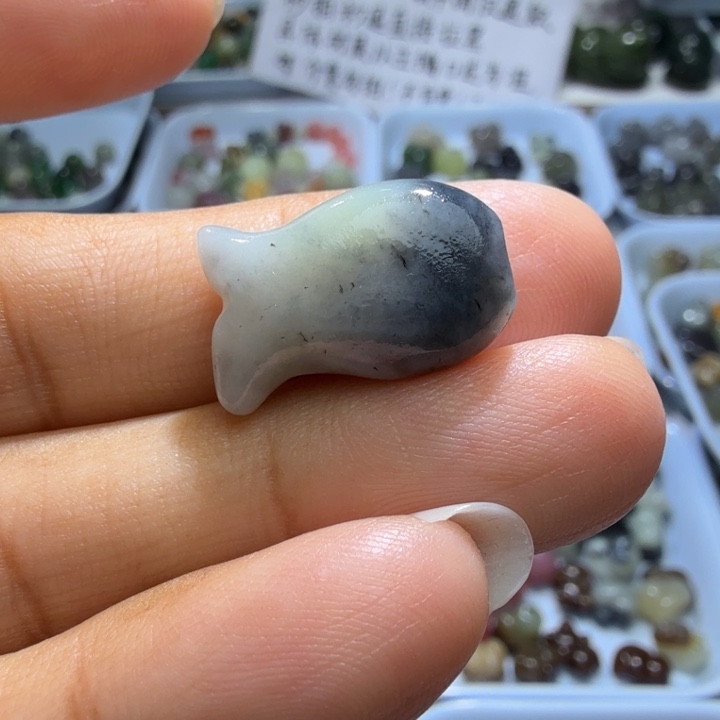 足银镶嵌和田玉珠宝半成品