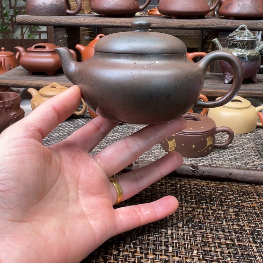 紫砂茶壶宜兴原矿紫砂手工制220