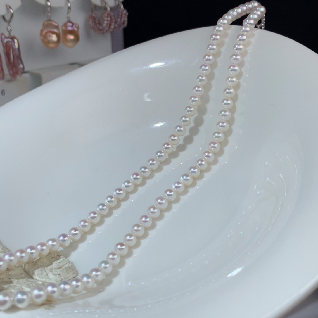 山***川项链淡水珍珠银S925镶嵌