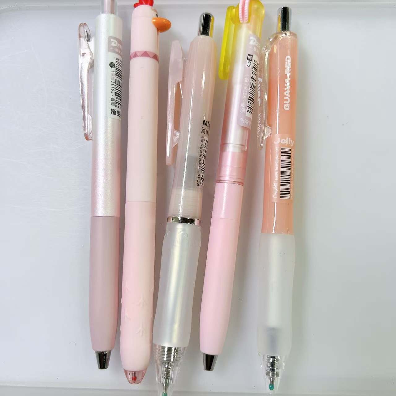 【黑墨-5支】A26粉杆果冻小鸡齿轮迷雾,掉封蜡不售后