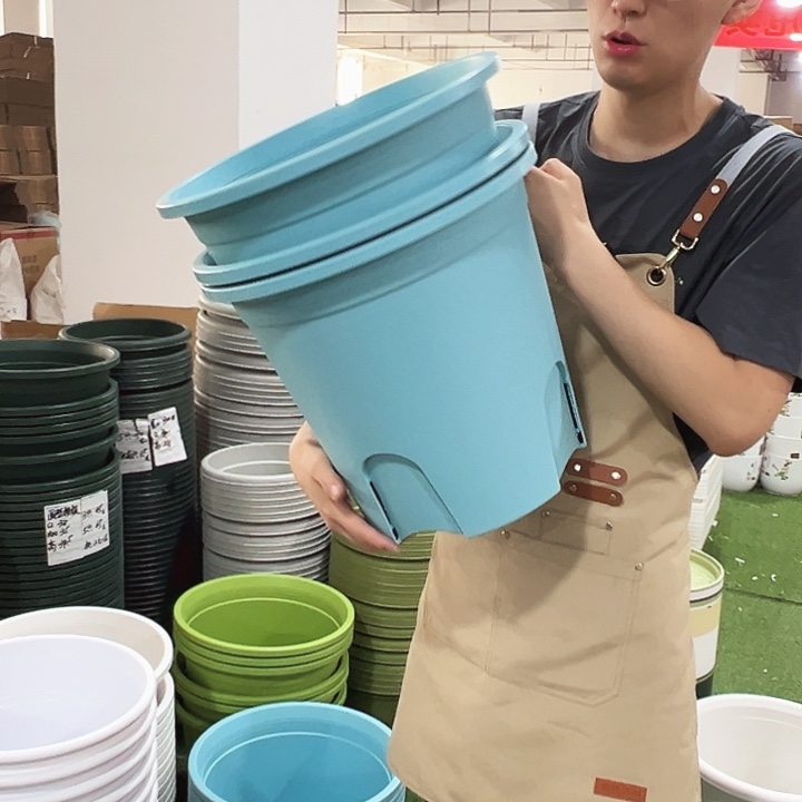 圆形控根380口37.5高34蓝色无托3只