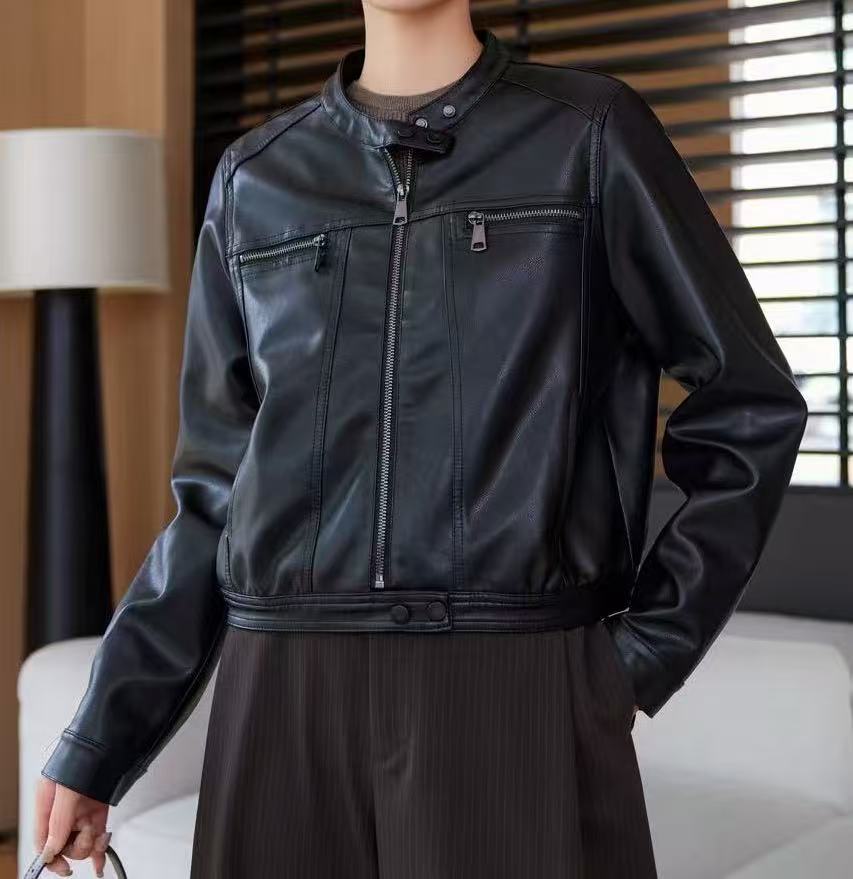 女士皮衣春季宽松型韩版时尚复古时髦修身型 8820