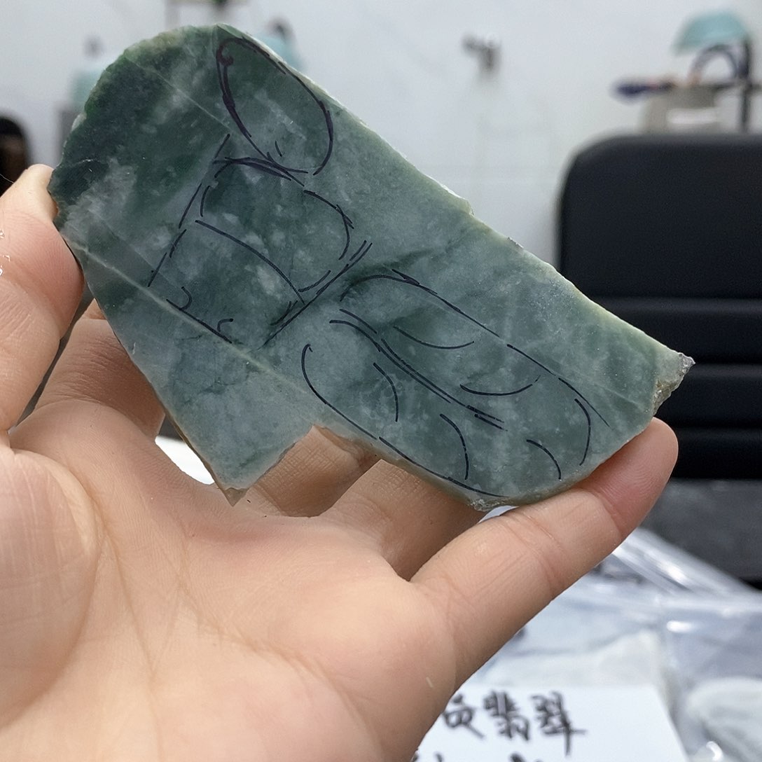 翡翠挂件未镶嵌皓*翡翠原料32