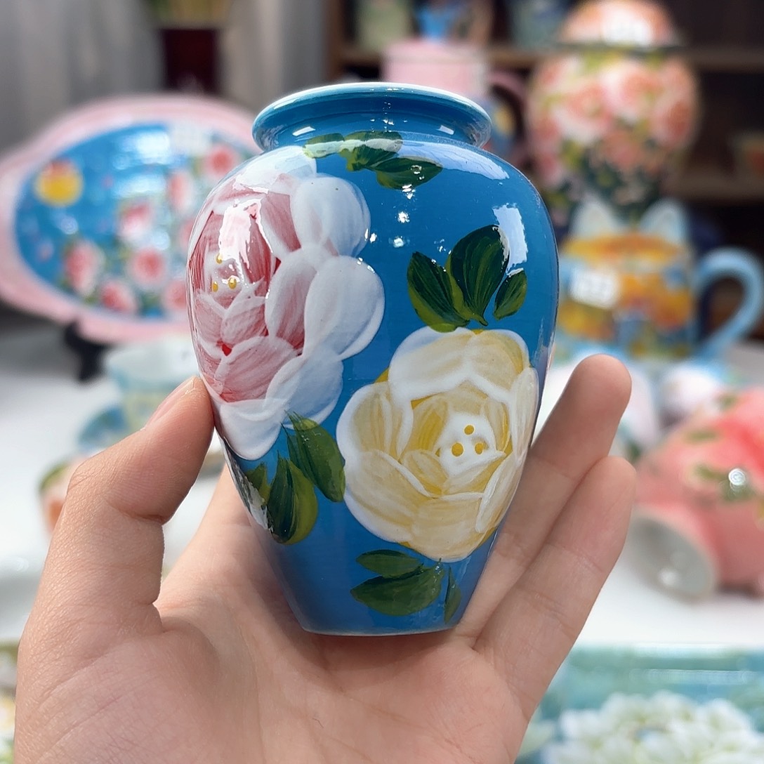 景德镇手绘高温釉下彩陶瓷茶具