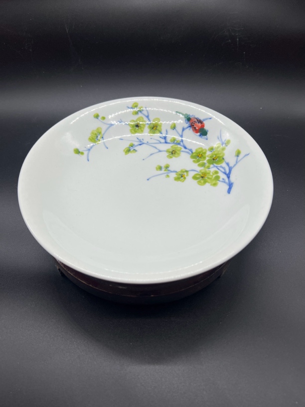 景德镇纯手工手绘釉下五彩菜盘