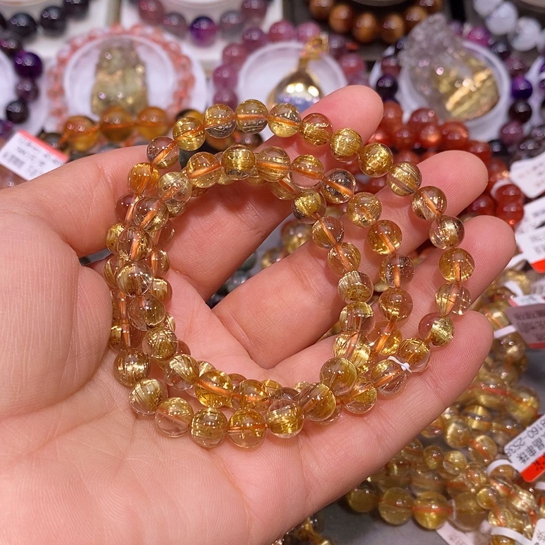 未镶嵌手链水晶金钛晶7.2