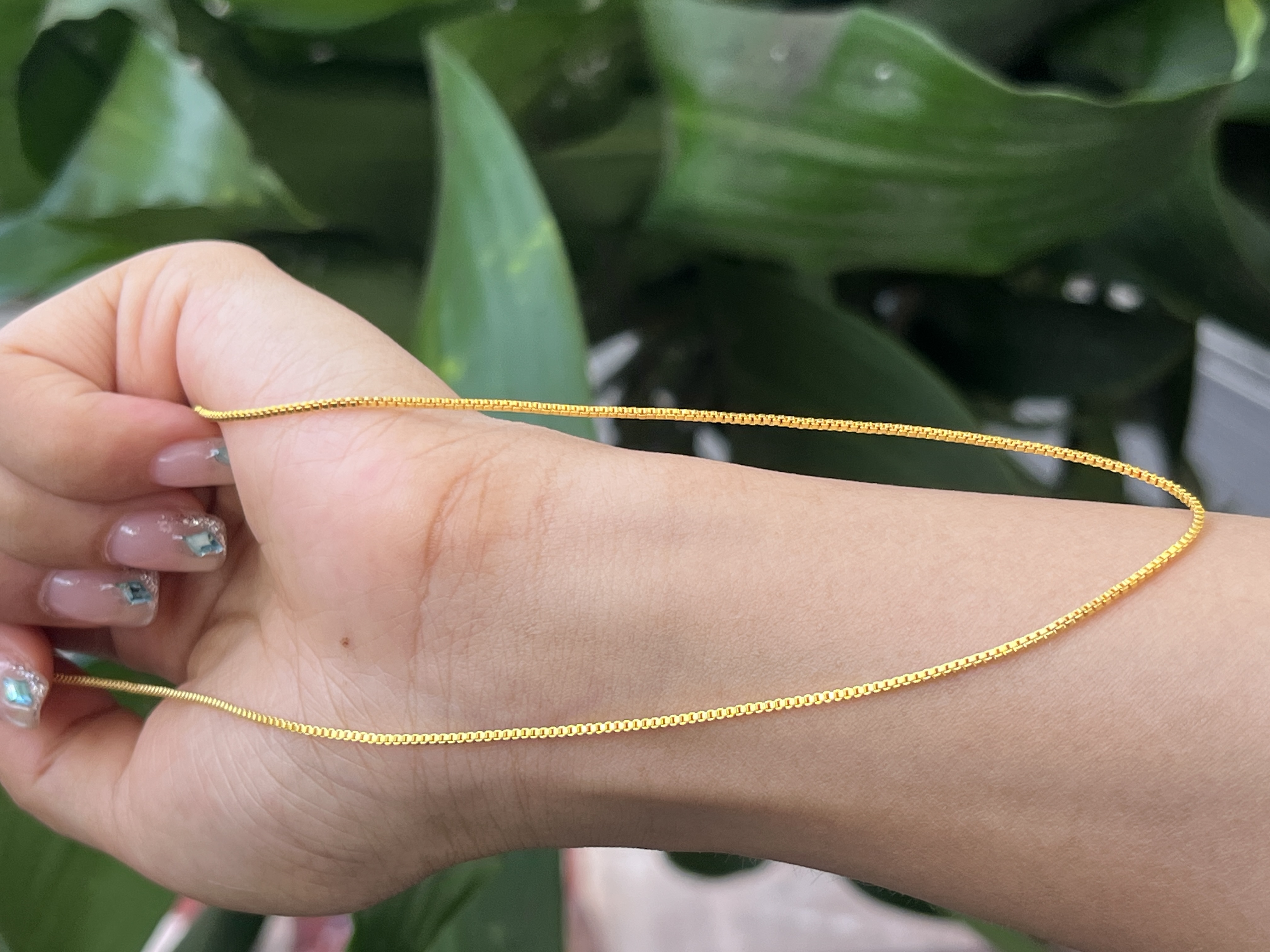 842金玉禄金色盒子链