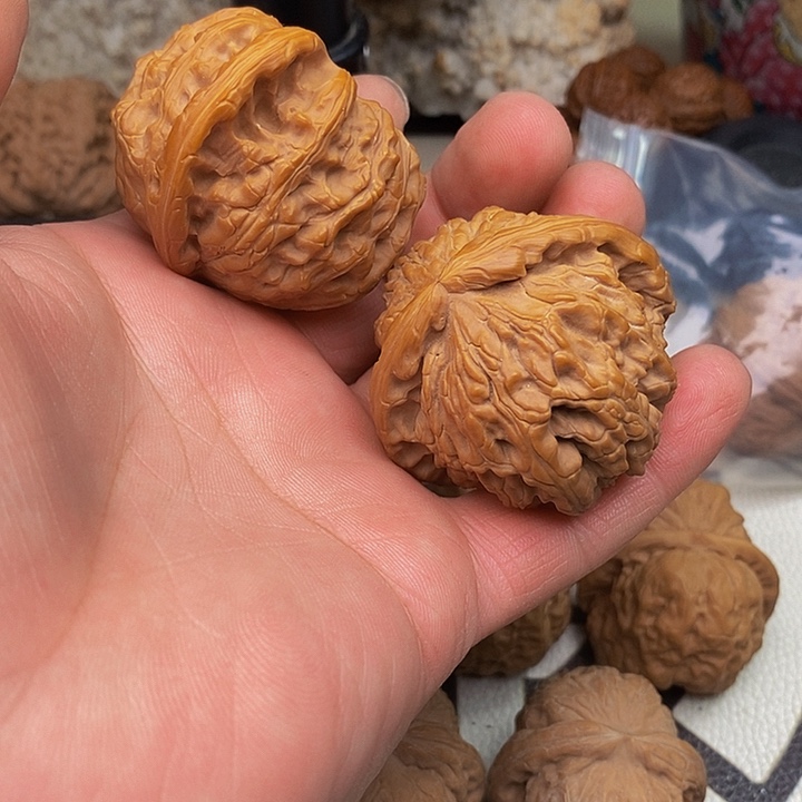 桃核把件花*白狮子头