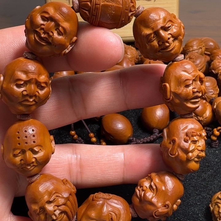 灰***8手串/手链橄榄核十八罗汉