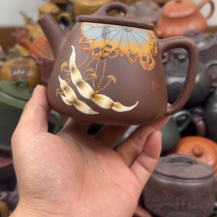 茶壶紫砂晃盖流口水