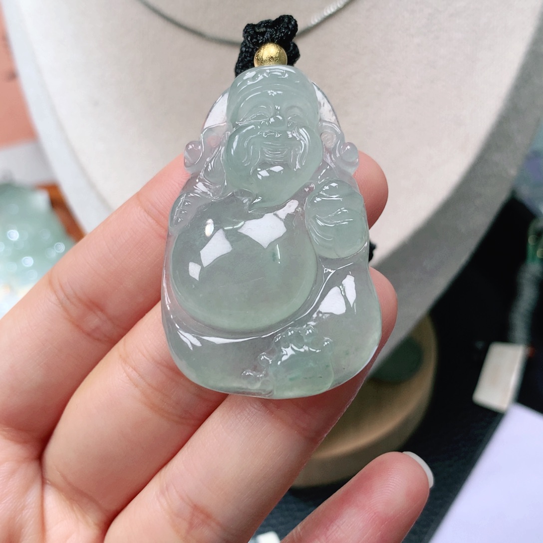 颈饰未镶嵌翡翠财神爷